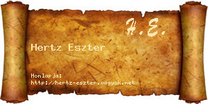 Hertz Eszter névjegykártya